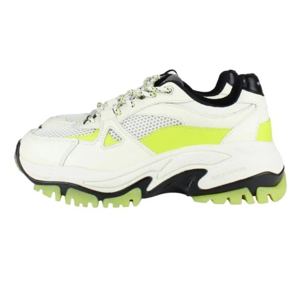 THE KOOPLES Women’s White Chunky-Soled Leather Trainers, Dad Sneakers FR‎ 38 - Picture 5 of 9